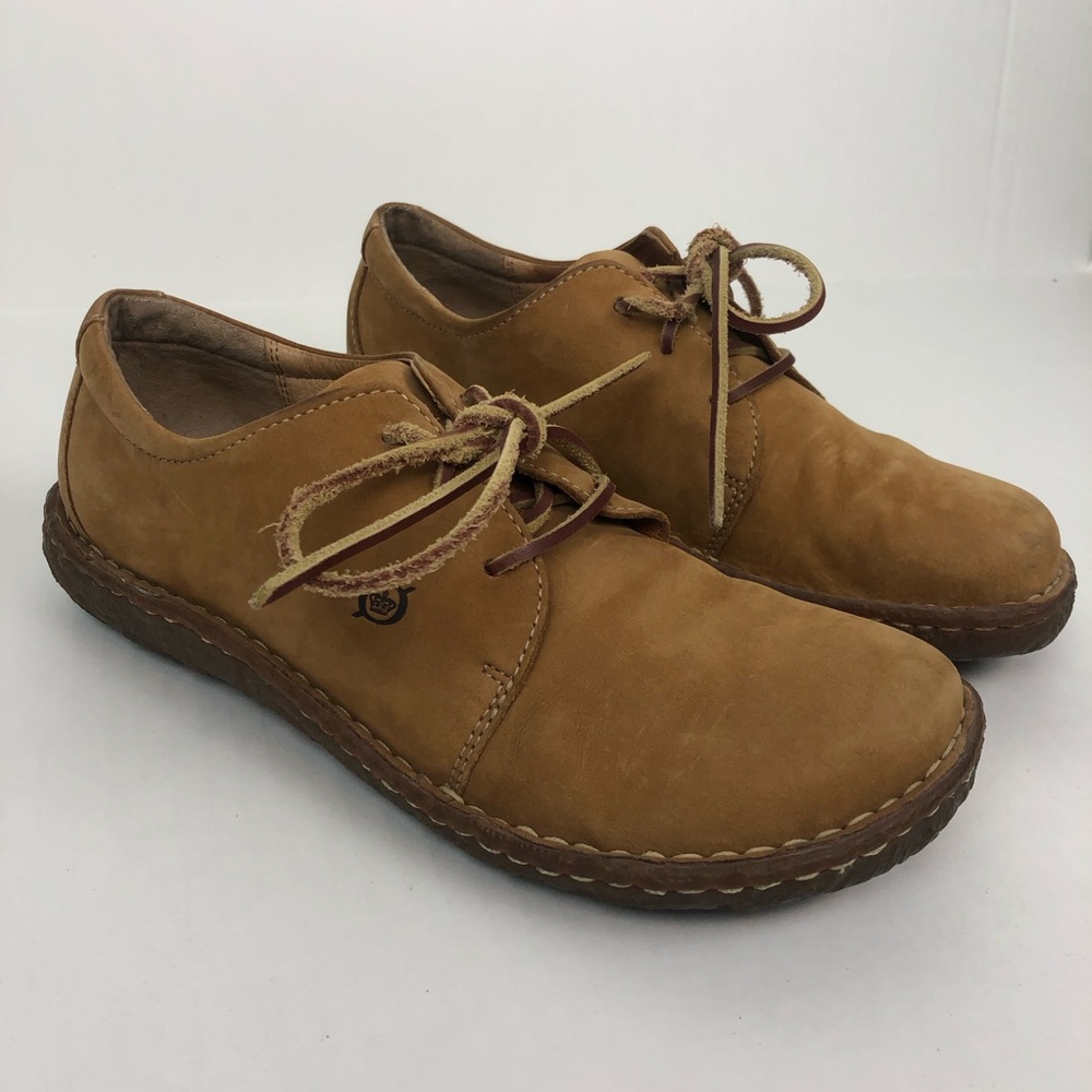 BORN Hickory Hand Crafted Tan Suede Lace-up Casual Shoes